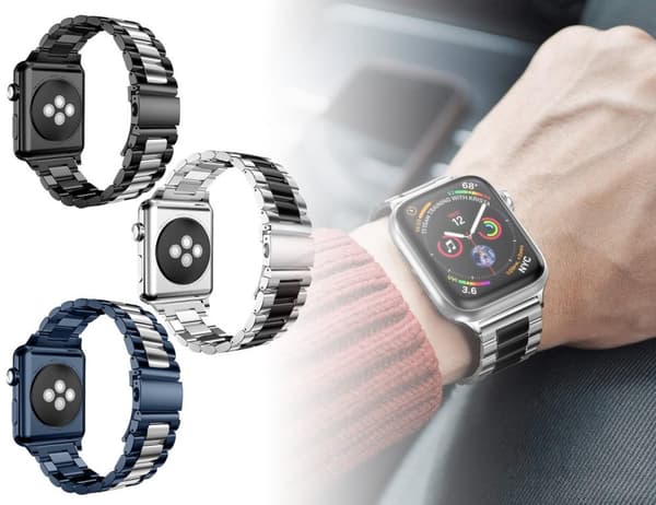 Elegant Metalarmbånd i Rustfrit Stål til Apple Watch