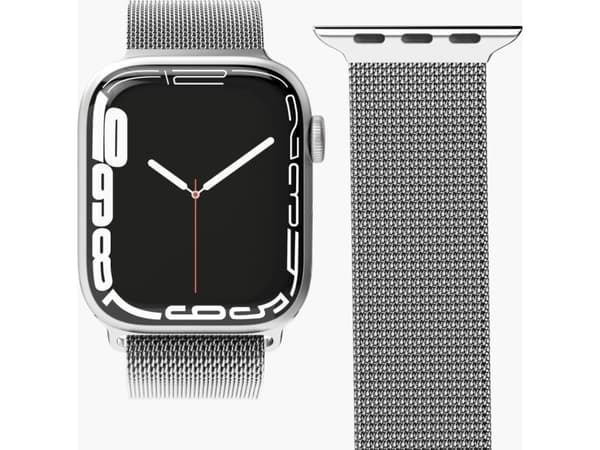 Vonmählen Milanese Loop, Band, Smartklokke, Sølv, Apple, Apple Watch 38 mm | 40 mm | 41 mm, Rustfritt stål