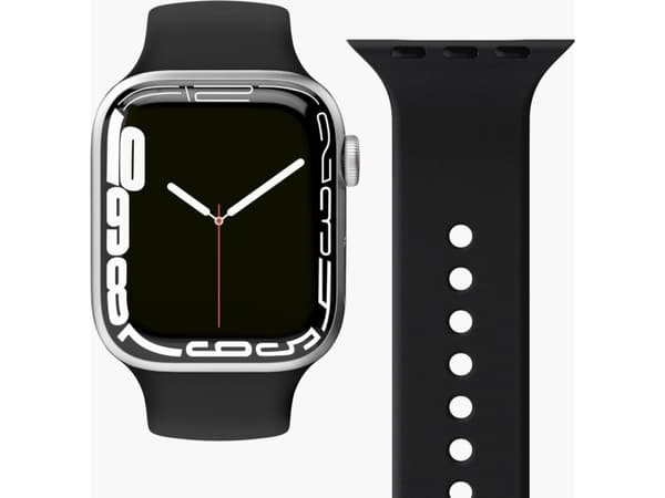 Vonmählen Classic, Yhtye, Älykello, Musta, Apple, Apple Watch 38 mm | 40 mm | 41 mm, Silikoni