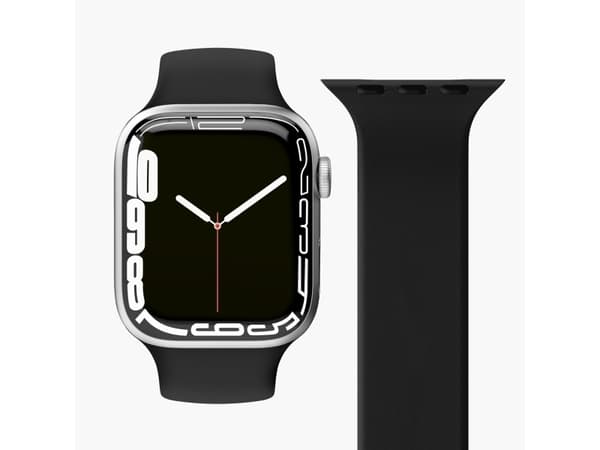 Vonmählen Solo Loop, Strap, Smartwatch, Black, Apple, Apple Watch 42 mm / 44 mm / 45 mm / 49 mm, Silicone