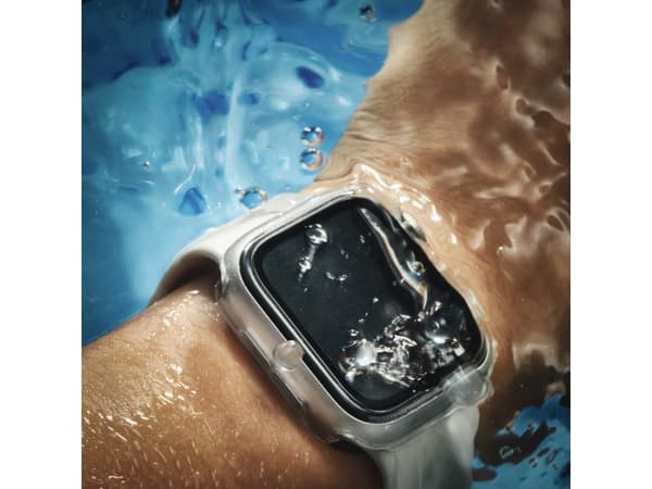 Hama 00210919, Etui, Smartklokke, Sort, Gjennomsiktig, Apple, Apple Watch 4/5/6/SE 1. Gen./SE 2. Gen, Slagbestandig, Ripebestandig, Vannbestandig