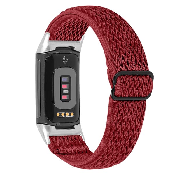 Vävd Nylonarmband Fitbit Charge 6 Röd
