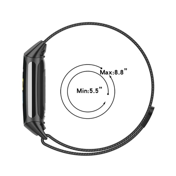 Milanese Loop Armband Fitbit Charge 6 Grå