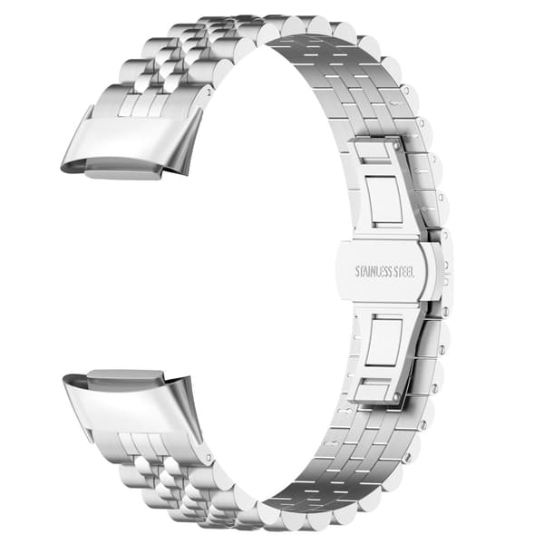 Metallarmband Fitbit Charge 5 i Fjärilsspänne Silver