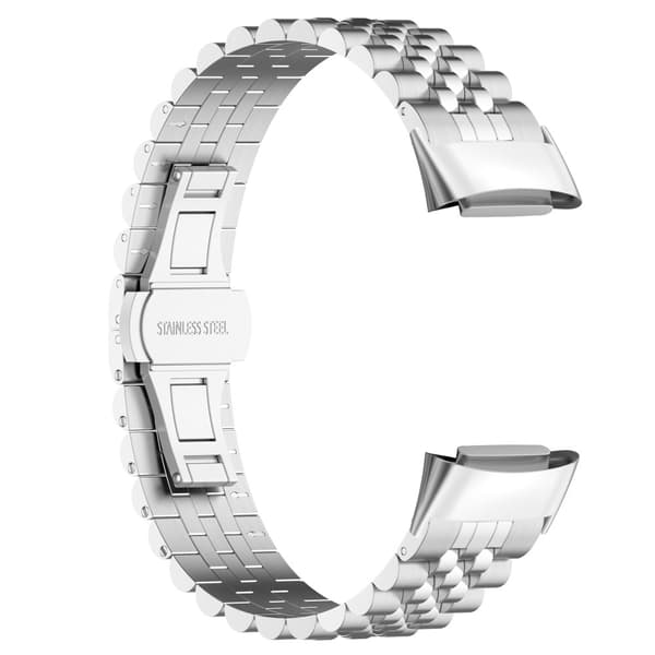 Metallarmband Fitbit Charge 5 i Fjärilsspänne Silver