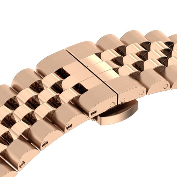 Metallarmband Fitbit Charge 6 i Fjärilsspänne Roséguld