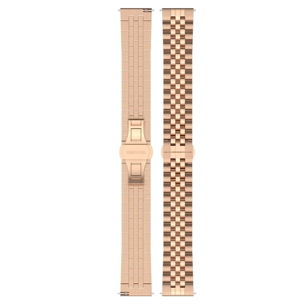 Metallarmband Fitbit Charge 6 i Fjärilsspänne Roséguld
