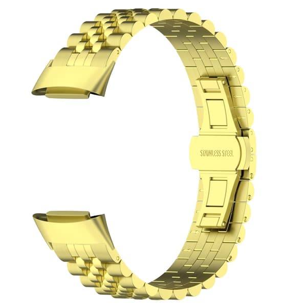 Metallarmband Fitbit Charge 5 i Fjärilsspänne Guld