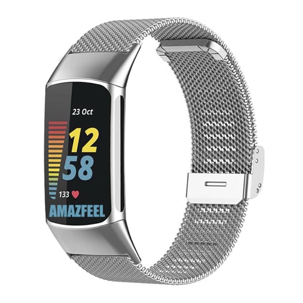 Milanese Mesh Bracelet Fitbit Charge 5 Silver