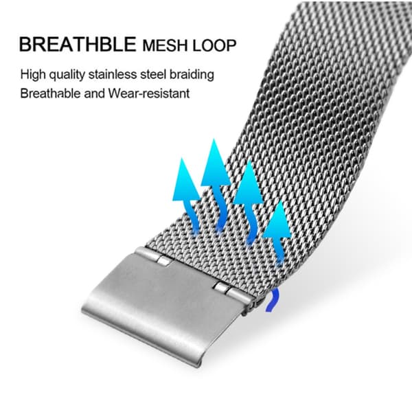 Milanese Mesh Bracelet Fitbit Charge 6 Silver