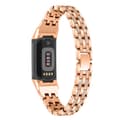 Miniatyrbild 1 av 4: Dual Rhinestone Armband Fitbit Charge 5 Roséguld