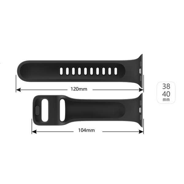 Silikonarmband Apple Watch 41mm Series 9 Svart