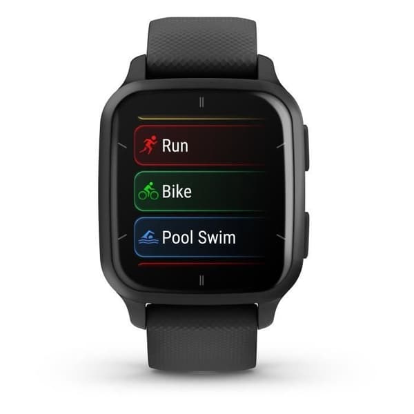 Garmin Connected Watch Sq 2 Music Edition Gray med sort armbånd