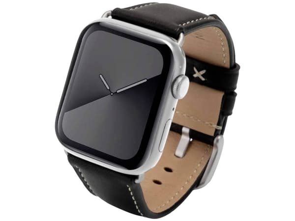 JT BERLIN 10834, Band, Smartwatch, Black, Apple, Watch Serie 1-3 (42mm), Serie 4-8 (44 45mm), 49mm, Genuine leather