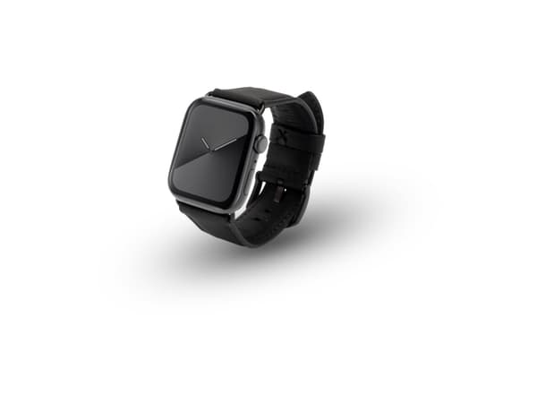 JT BERLIN 10843, Band, Smartwatch, Svart, Apple, Apple Watch Serie 1-3 (42mm), Serie 4-8 (44 45mm), 49mm, Watch Ultra, Äkta läder