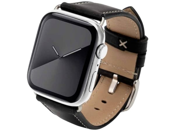 JT BERLIN Apple Watchband Charlie, Rem, Smartwatch, Svart, Apple, Apple Watch Serie 1-3 (42mm) & Serie 4-8 (44 45mm), sowie 49mm für die Apple Watch
