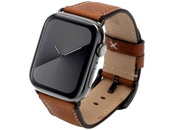 JT BERLIN 10839, Band, Smartwatch, Brun, Apple, Watch Serie 1-3 (42mm) & Serie 4-8 (44 45mm), 49mm, Watch Ultra, Äkta läder