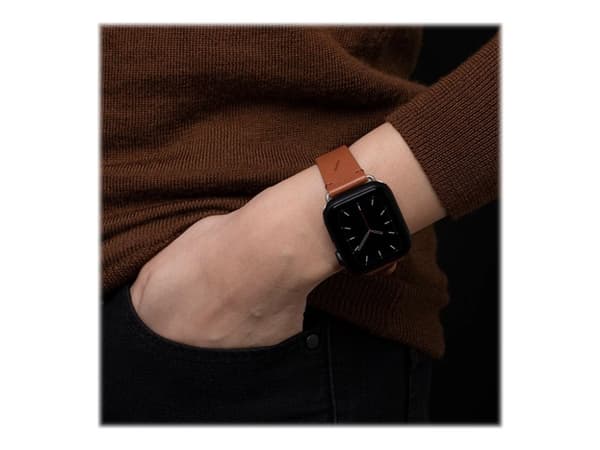 Native Union Classic - KlocKräm för smart klocka - brun - för Apple Watch Hermès Series 7, Hermès Series 9, Nike Series 7, Series 10, Series 8, Serie