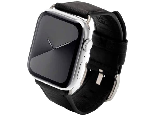 JT BERLIN 10842, Band, Smartwatch, Svart, Apple, Watch Serie 1-3 (42mm), Serie 4-8 (44 45mm), 49mm, Watch Ultra, Äkta läder