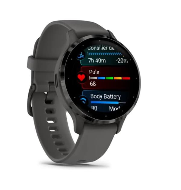 Garmin Venu 3S 3.05 cm (1.2") AMOLED 41 mm Digital 390 x 390 pixels Touchscreen Grey Wi-Fi GPS (satellite)