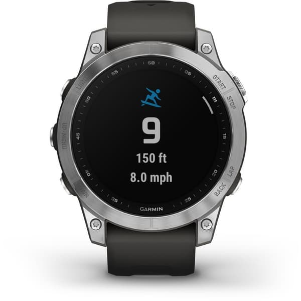 Garmin fenix 7 3.3 cm (1.3") MIP 47 mm Digital 260 x 260 pixels Touchscreen Silver Wi-Fi GPS (satellite)