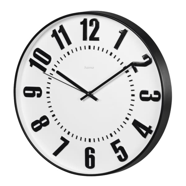 "Black Digits" Wall Clock, HAMA-185859