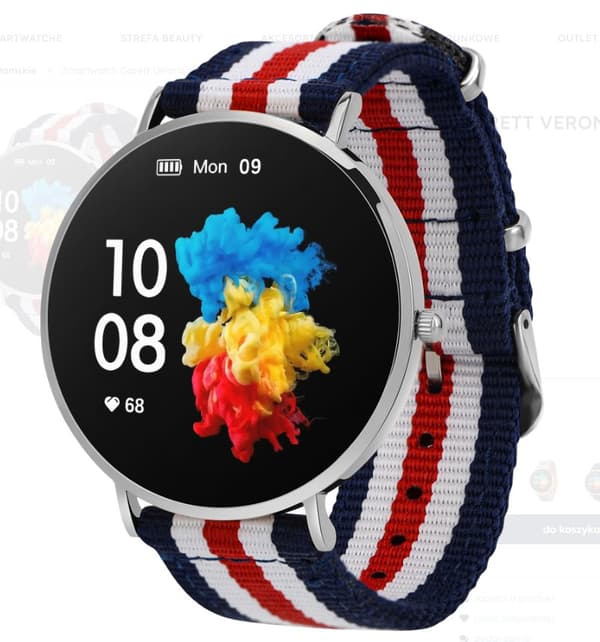 Garett Smartwatch Verona Silver Marina AMOLED / Bluetooth / IP67 / GPS / SMS