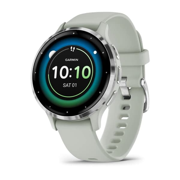 Garmin Venu 3S 3.05 cm (1.2") AMOLED 41 mm Digital 390 x 390 pixels Touchscreen Grey, Silver Wi-Fi GPS (satellite)