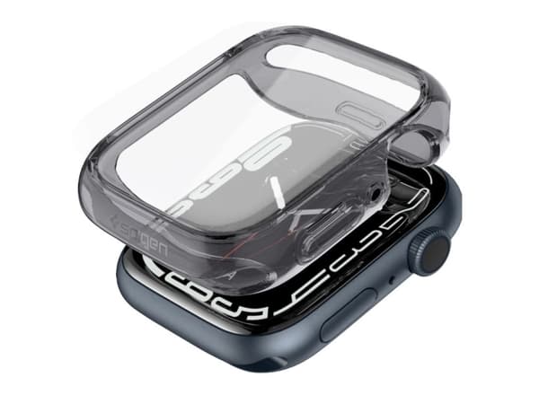 Spigen Ultra Hybrid, Box, SmartWatch, harmaa, Apple, Apple Watch Series 7/8/9 (41mm), termoplastinen polyuretaani (TPU), polykarbonaatti (PC)
