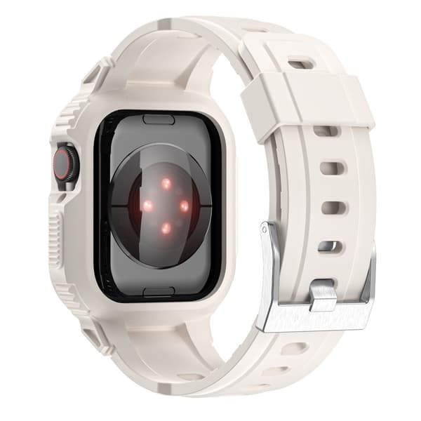 Apple Watch Ultra 2 49mm Stöttåligt Skal + Armband Beige
