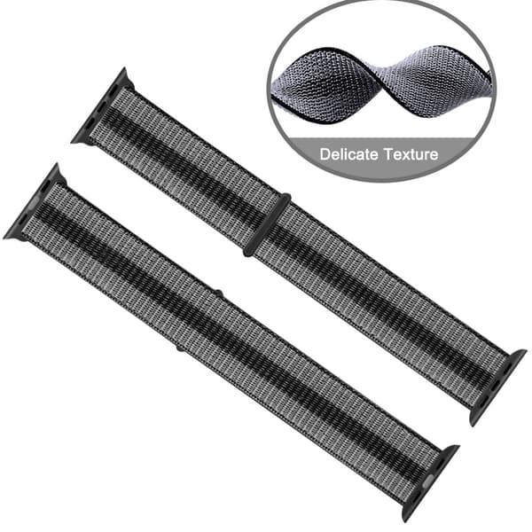 Nylonarmband Apple Watch Apple Watch Ultra 2 49mm Grå/Svart