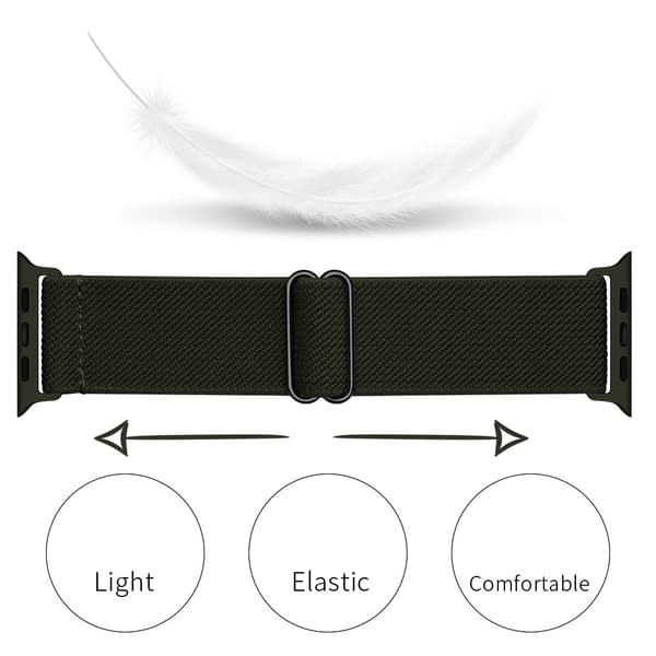 Elastiskt Nylonarmband Apple Watch 38/40/41 mm Grön
