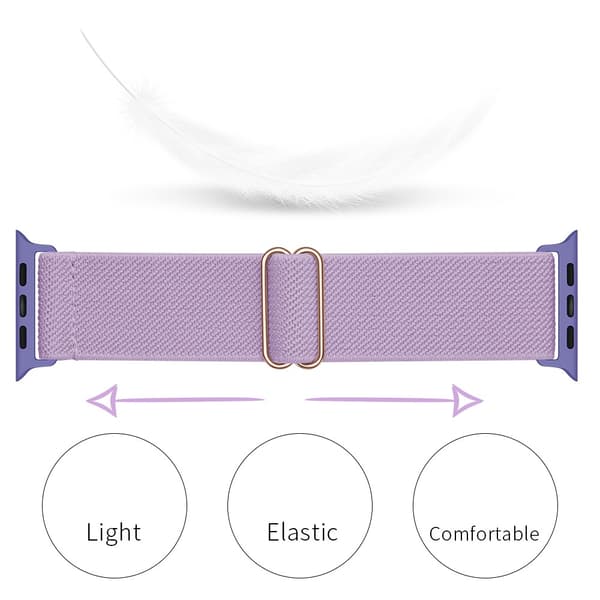 Elastiskt Nylonarmband Apple Watch 41mm Series 9 Lila