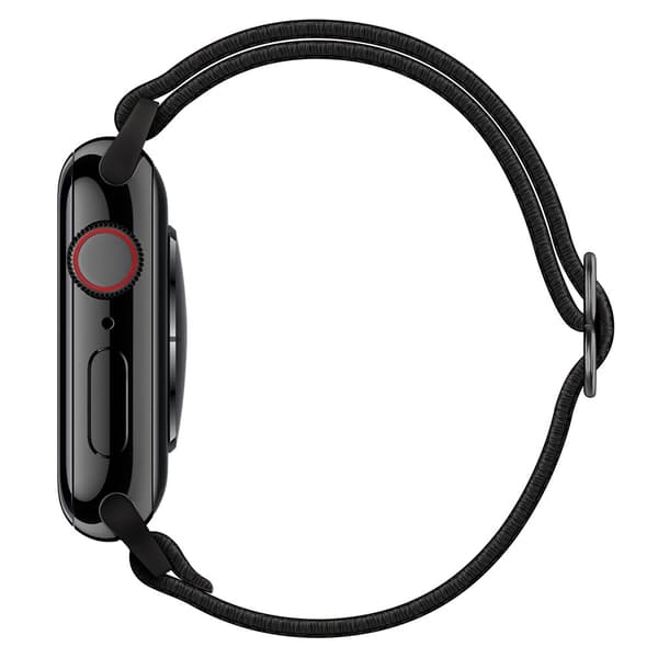 Elastiskt Nylonarmband Apple Watch 42/44/45/49 mm Svart