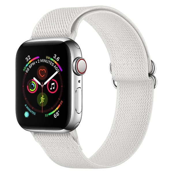 Elastiskt Nylonarmband Apple Watch 45mm Series 9 Vit
