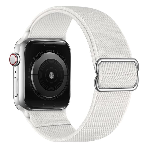 Elastiskt Nylonarmband Apple Watch 45mm Series 9 Vit