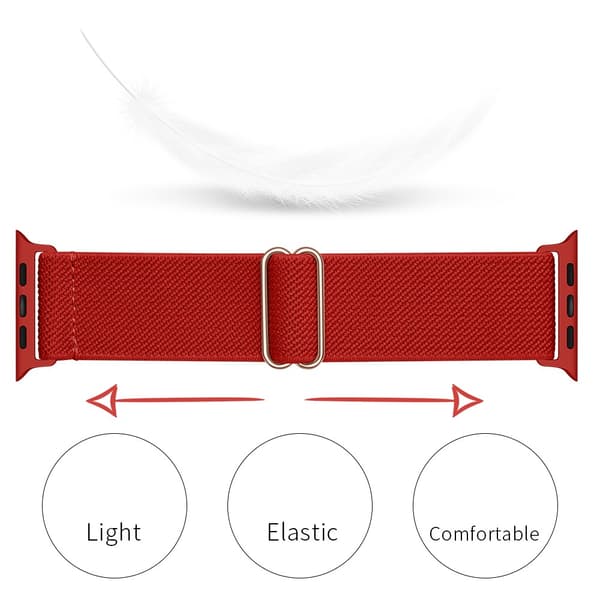 Elastiskt Nylonarmband Apple Watch 45mm Series 9 Röd
