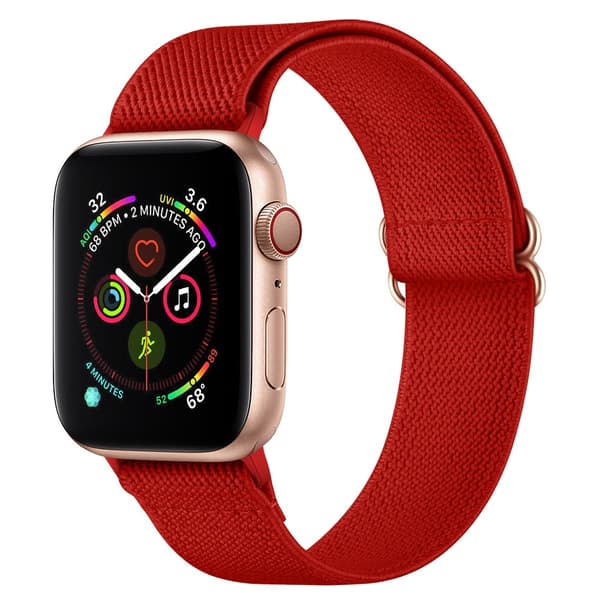 Elastiskt Nylonarmband Apple Watch 45mm Series 9 Röd