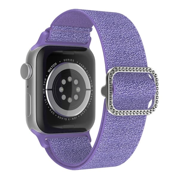 Elastiskt Nylonarmband Apple Watch 42/44/45/49 mm Glitter Lila