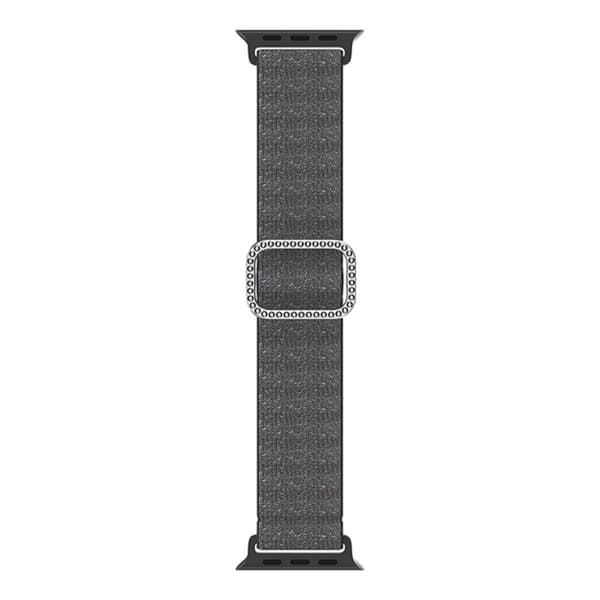 Elastiskt Nylonarmband Apple Watch 45mm Series 9 Glitter Svart