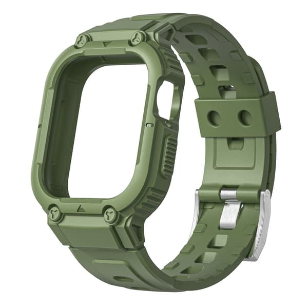 Apple Watch 41mm Series 9 Stöttåligt Skal + Armband Grön