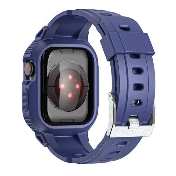 Apple Watch 42/44/45 mm Stöttåligt Skal + Armband Blå