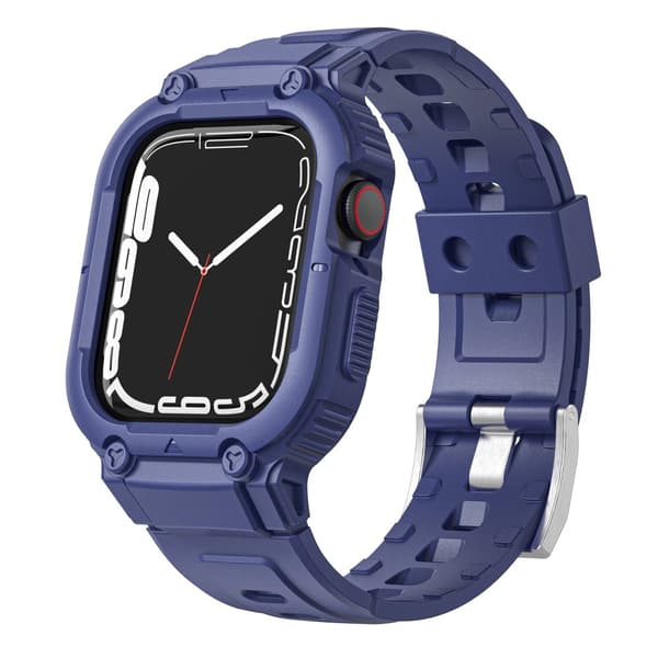Apple Watch 42/44/45 mm Stöttåligt Skal + Armband Blå