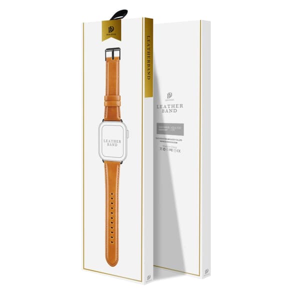 Dux Ducis Läderarmband Apple Watch 42/44/45/49 mm Cognac