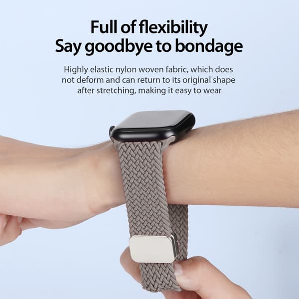 Dux Ducis Elastic Nylon Woven Strap Apple Watch 42/44/45 mm Clay