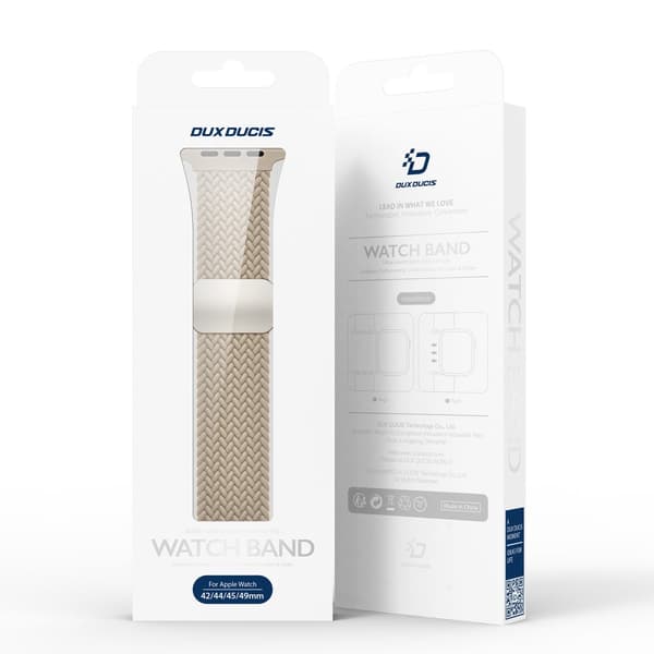 Dux Ducis Elastic Nylon Woven Strap Apple Watch 42/44/45 mm Beige