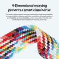 Miniatyrbild 7 av 9: Dux Ducis Elastic Nylon Woven Strap Apple Watch 41mm Series 9 Rainbow