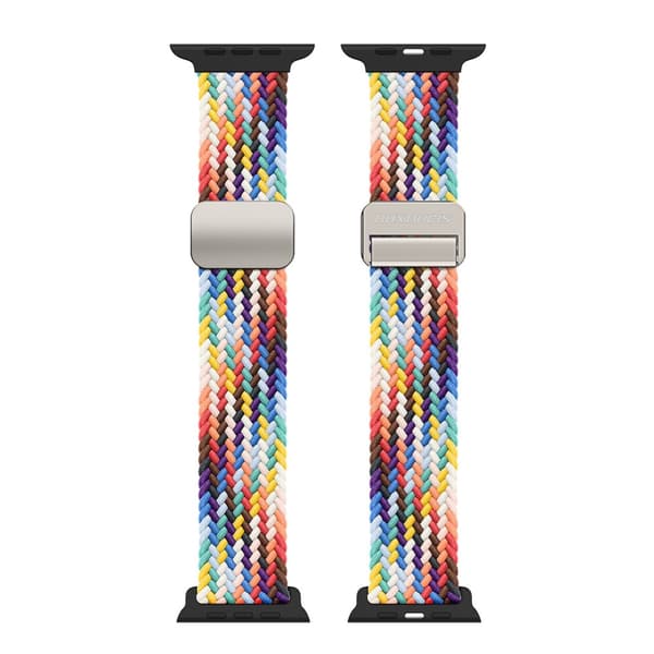 Dux Ducis Elastic Nylon Woven Strap Apple Watch 41mm Series 9 Rainbow