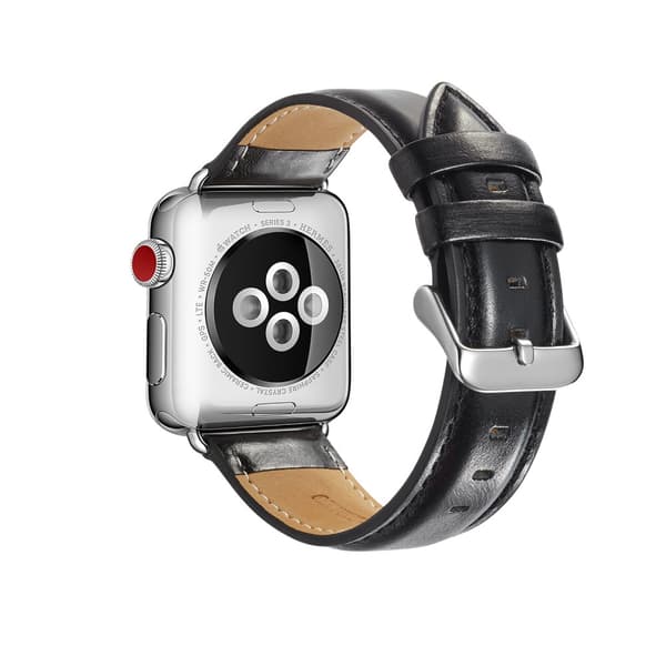 Premium Leather Band Apple Watch 45mm Series 9 Black