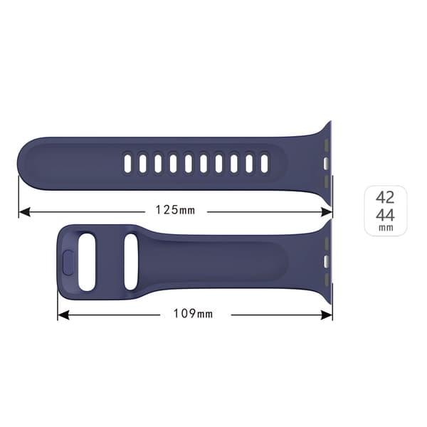 Silicone Band Apple Watch 45mm Series 9 Dark Blue